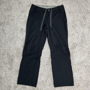REI Pants Women 6 Pettite Black Straight Convertible Zip Stretch Nylon Outdoor